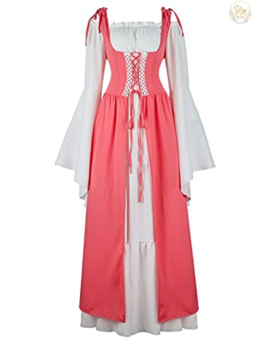 Renaissance Medieval Long Sleeve Costume Dress for Faires